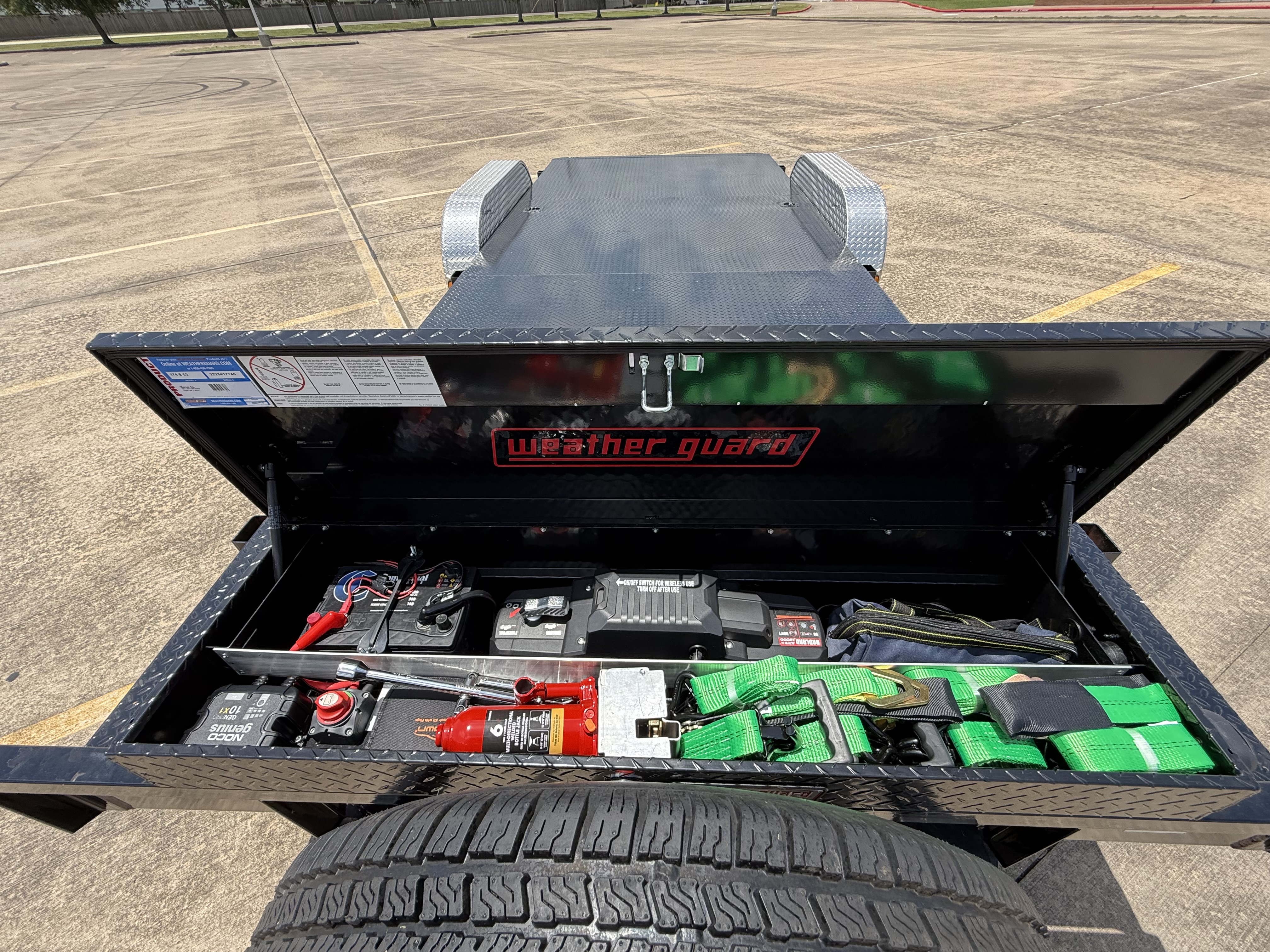 Toolbox view of trailer